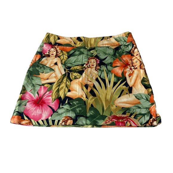 Loudmouth Golf Pants - Loud Mouth Golf Ladies Skort Activewear Vibrant Hula Girl Pin-Up Pattern US 4